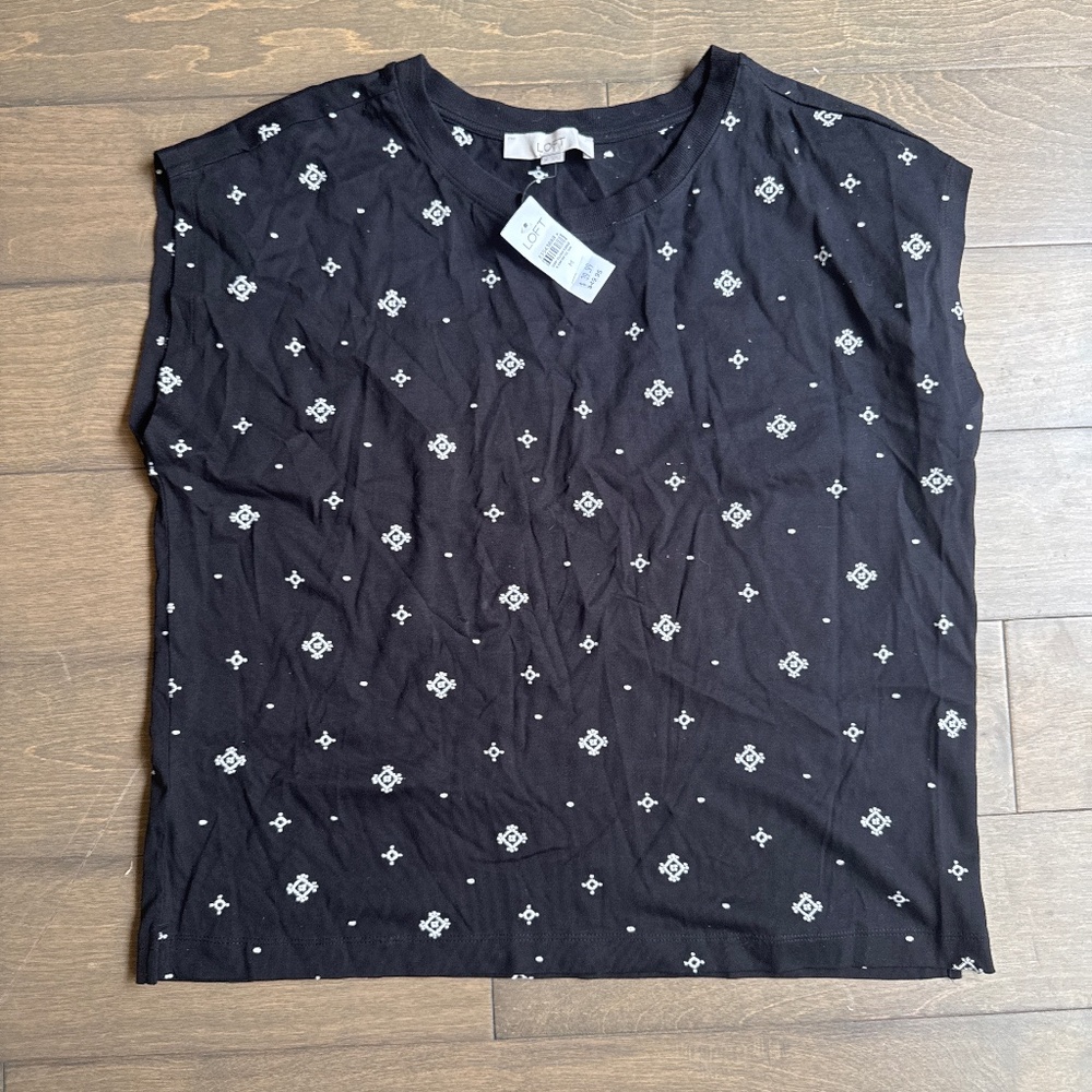Loft embroidered top